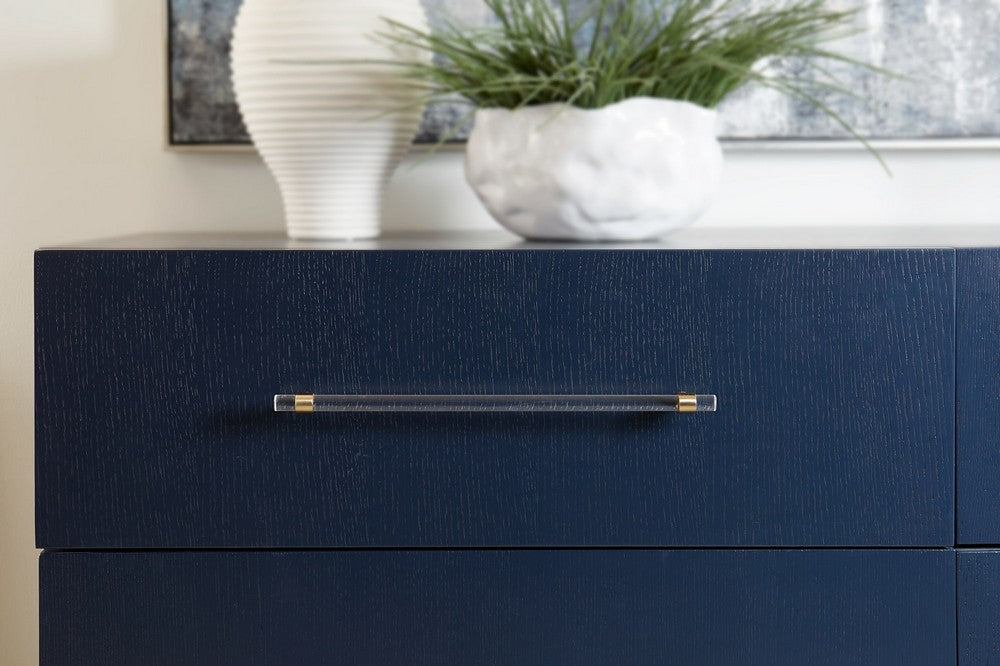 Modus Furniture - Argento Six Drawer Dresser in Navy Blue and Burnished Brass (2024) - 9DKB82A view 5