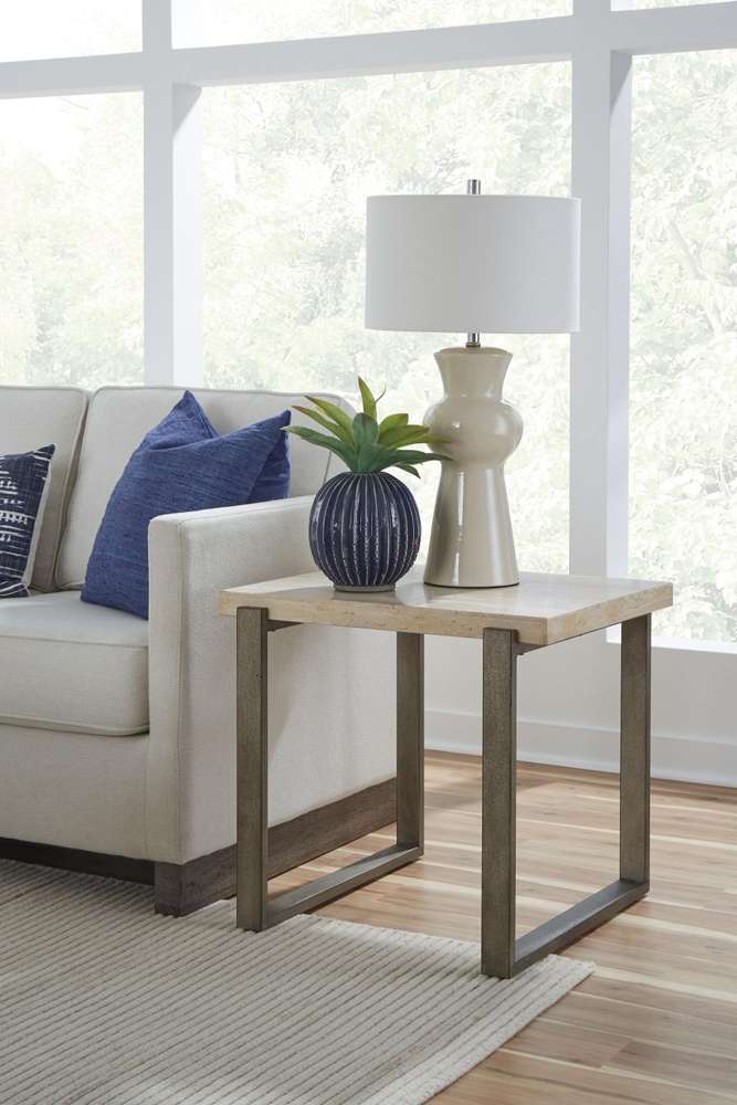 Modus Furniture - Ariela End Table in Desert Taupe - FLBK22 veiw 1