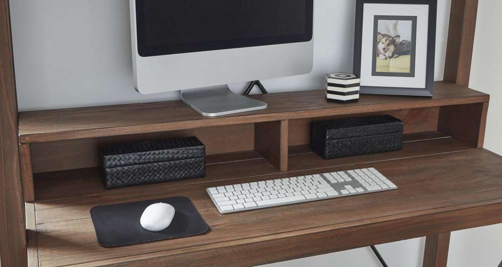 Modus Furniture - Autumn Ladder Desk in Flint Oak - 8FJ812L veiw 4