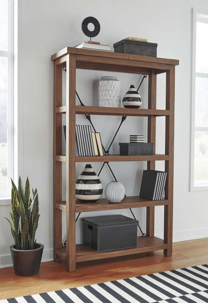 Modus Furniture - Autumn Open Shelving Unit Flint Oak - 8FJ819OS veiw 1