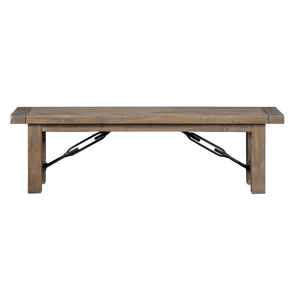 Modus Furniture - Autumn Solid Wood Dining Bench in Flink Oak - 8FJ865 veiw 2