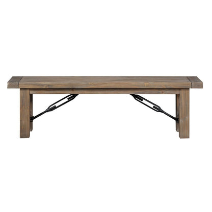 Modus Furniture - Autumn Solid Wood Dining Bench in Flink Oak - 8FJ865 veiw 2