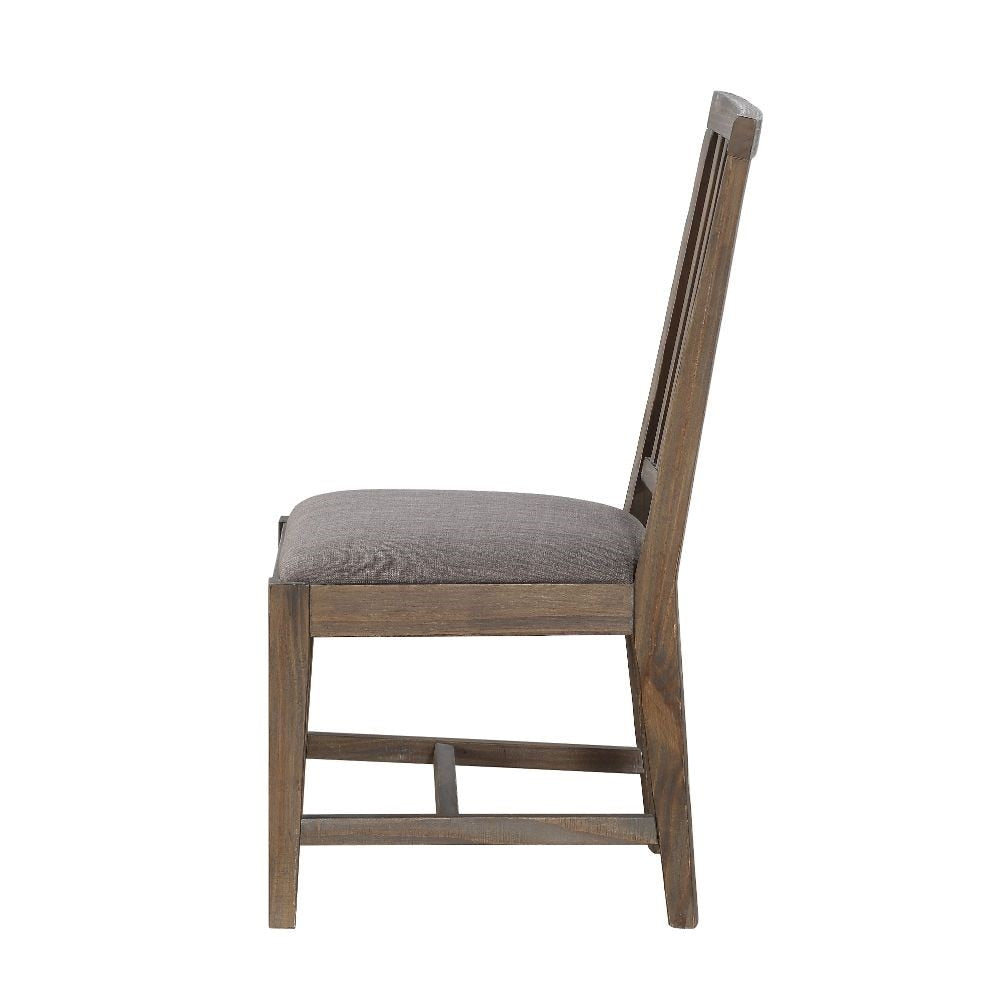 Modus Furniture - Autumn Solid Wood Upholstered Dining Chair in Flint Oak (Set of 2) - 8FJ866 veiw 4