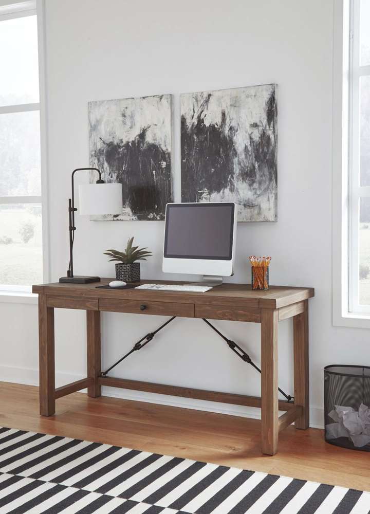 Modus Furniture - Autumn Writing Desk in Flint Oak - 8FJ811 veiw 1