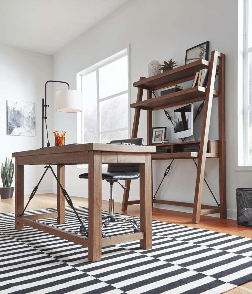Modus Furniture - Autumn Writing Desk in Flint Oak - 8FJ811 veiw 3