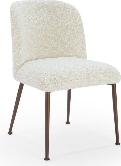 Modus Furniture - Avery Upholstered Dining Chair in Ricotta Boucle and Bronze Metal - PWTA63DMY_1 view 1