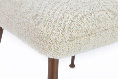 Modus Furniture - Avery Upholstered Dining Chair in Ricotta Boucle and Bronze Metal Set of 2 - PWTA63DMY_2 view 5