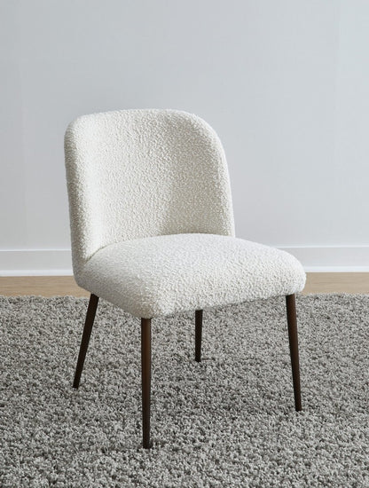 Modus Furniture - Avery Upholstered Dining Chair in Ricotta Boucle and Bronze Metal Set of 2 - PWTA63DMY_2 view 6