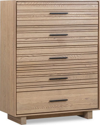 Modus Furniture - Batten Five Drawer Slatted Chest in Blonde Oak - NERM84 view 1