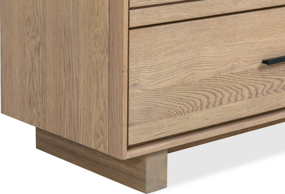 Modus Furniture - Batten Five Drawer Slatted Chest in Blonde Oak - NERM84 view 3
