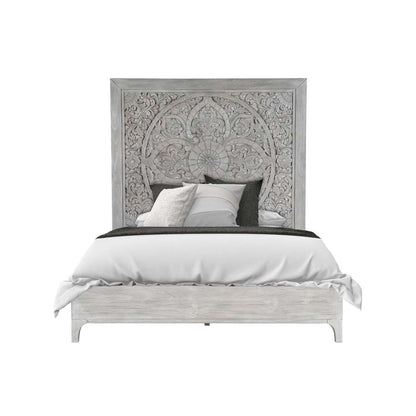 Modus Furniture - Boho Chic California King-Size Bed in Washed White - 1JQ9H6 veiw 6