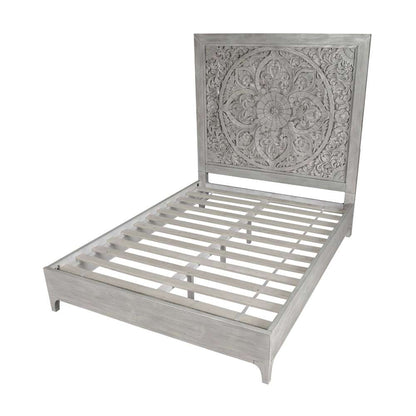 Modus Furniture - Boho Chic California King-Size Bed in Washed White - 1JQ9H6 veiw 8