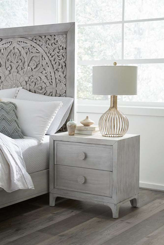 Modus Furniture - Boho Chic Nighstand in Washed White - 1JQ981 veiw 1