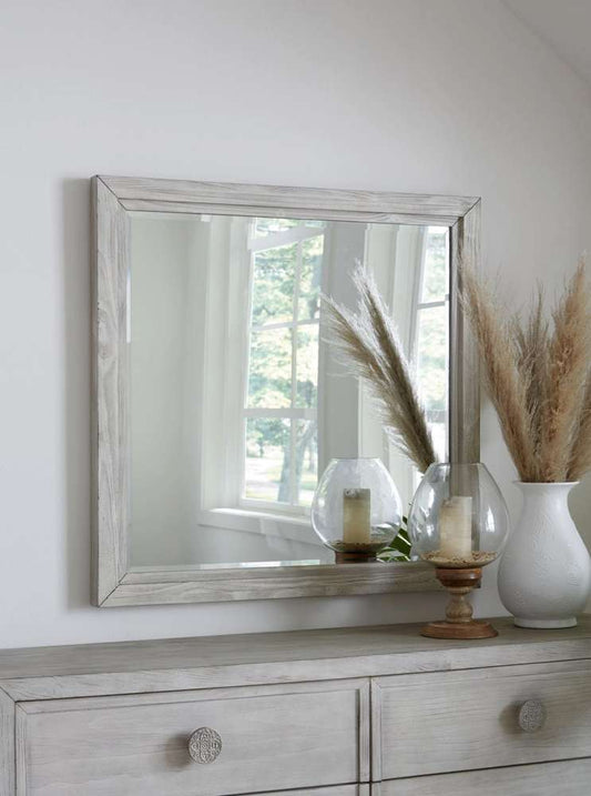 Modus Furniture - Boho Chic Plain Mirror in Washed White - 1JQ983B veiw 1