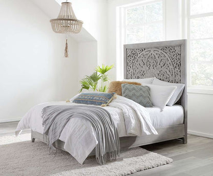 Modus Furniture - Boho Chic Queen-Size Bed in Washed White - 1JQ9H5 veiw 1
