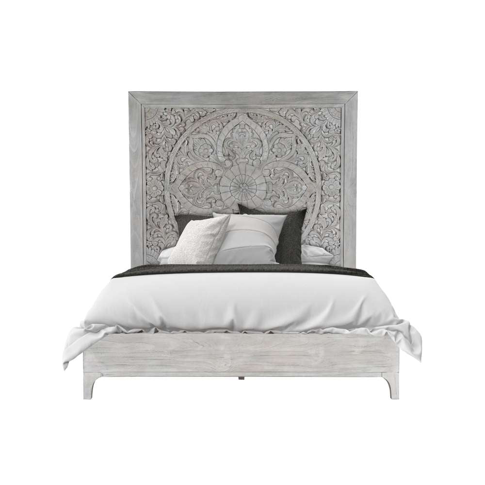 Modus Furniture - Boho Chic Queen-Size Bed in Washed White - 1JQ9H5 veiw 6