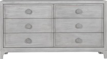 Modus Furniture - Boho Chic Six-Drawer Dresser in Washed White (2024) - 1JQ982A view 2