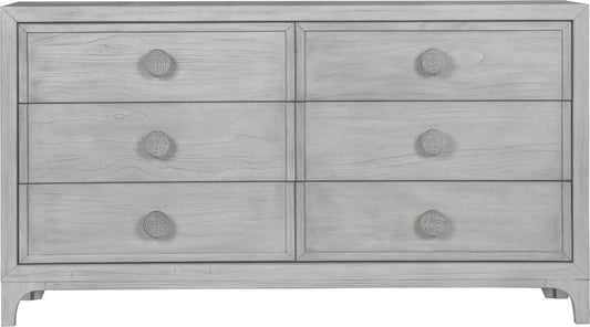 Modus Furniture - Boho Chic Six-Drawer Dresser in Washed White (2024) - 1JQ982A view 2