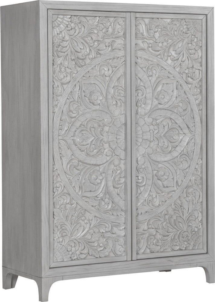 Modus Furniture - Boho Chic Wardrobe Chest in Washed White (2024) - 1JQ986A view 1
