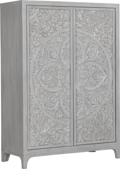 Modus Furniture - Boho Chic Wardrobe Chest in Washed White (2024) - 1JQ986A view 1