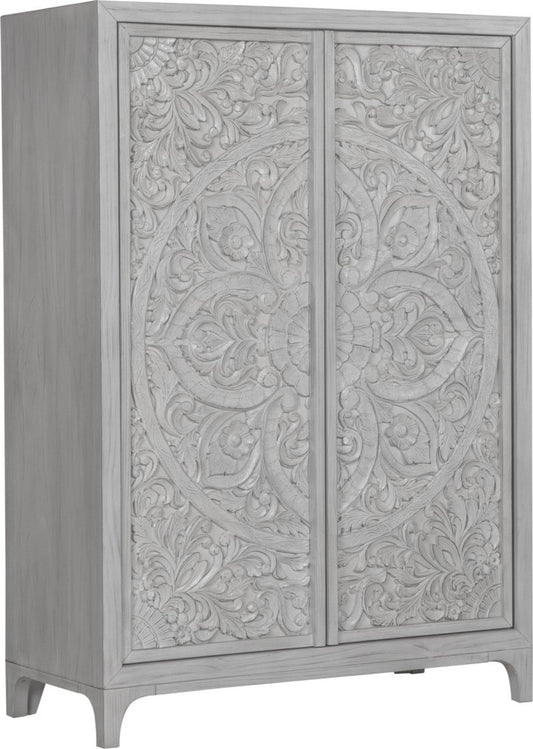 Modus Furniture - Boho Chic Wardrobe Chest in Washed White (2024) - 1JQ986A view 1