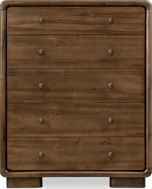 Modus Furniture - Boka Five Drawer Acacia Wood Chest in Impala - TVXU84 view 2