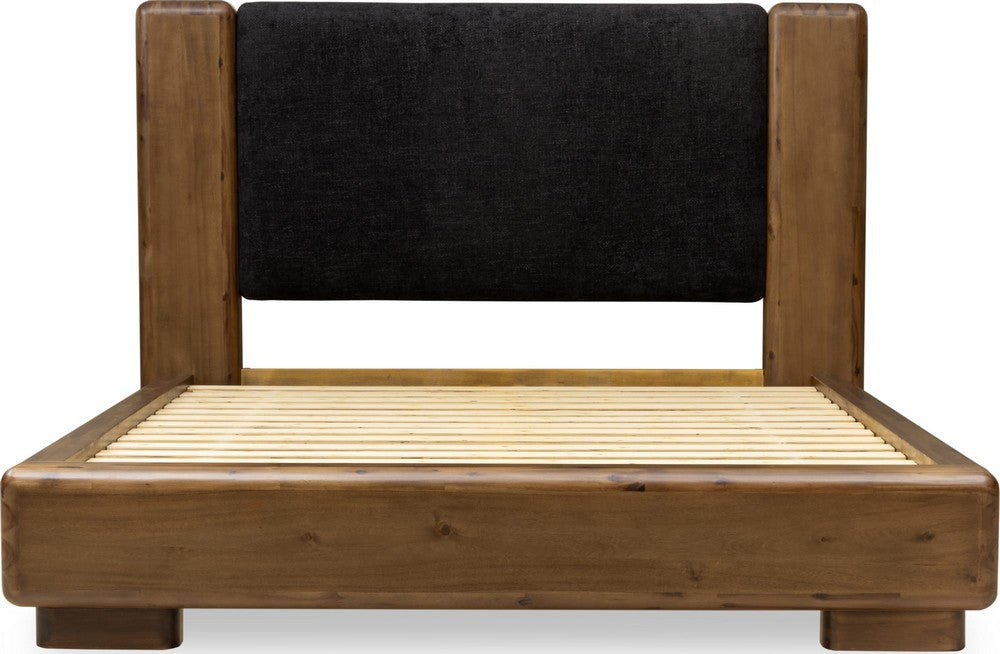 Modus Furniture - Boka King-Size Chenille Upholstered Platform Bed in Black and Impala - TVXUH7 view 5