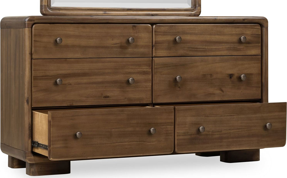 Modus Furniture - Boka Six Drawer Acacia Wood Dresser in Impala  - TVXU82 view 5