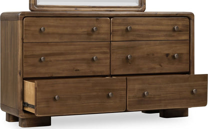 Modus Furniture - Boka Six Drawer Acacia Wood Dresser in Impala  - TVXU82 view 5
