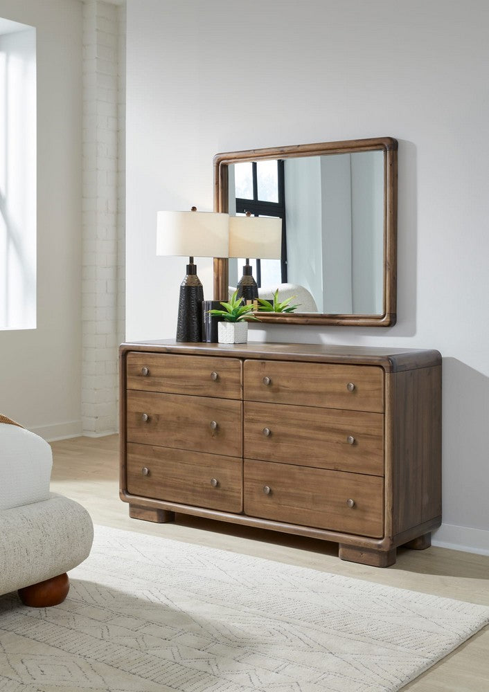 Modus Furniture - Boka Six Drawer Acacia Wood Dresser in Impala  - TVXU82 view 8
