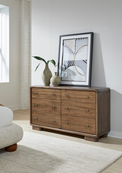 Modus Furniture - Boka Six Drawer Acacia Wood Dresser in Impala  - TVXU82 view 9