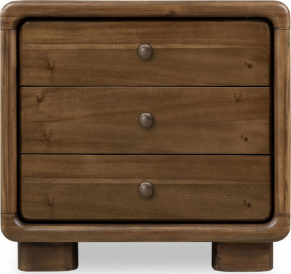 Modus Furniture - Boka Three Drawer Acacia Wood Nightstand in Impala  - TVXU81B view 2