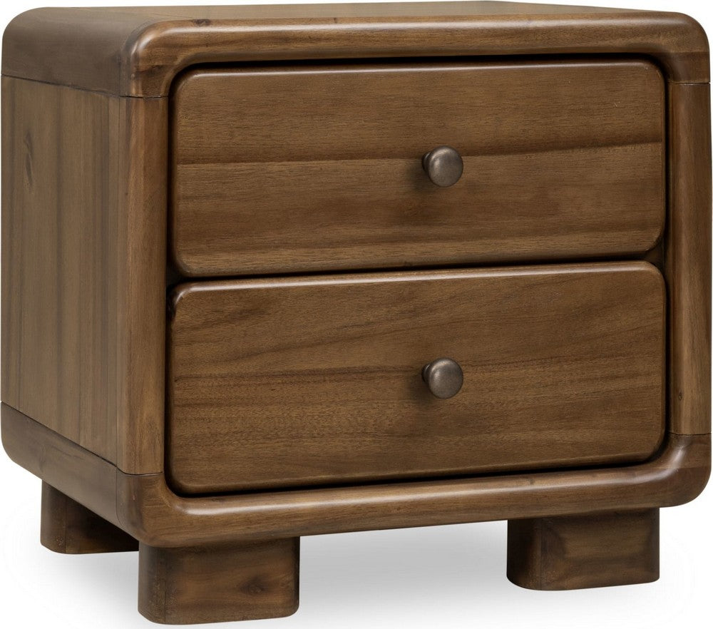 Modus Furniture - Boka Two Drawer Acacia Wood Nightstand in Impala  - TVXU81 view 1