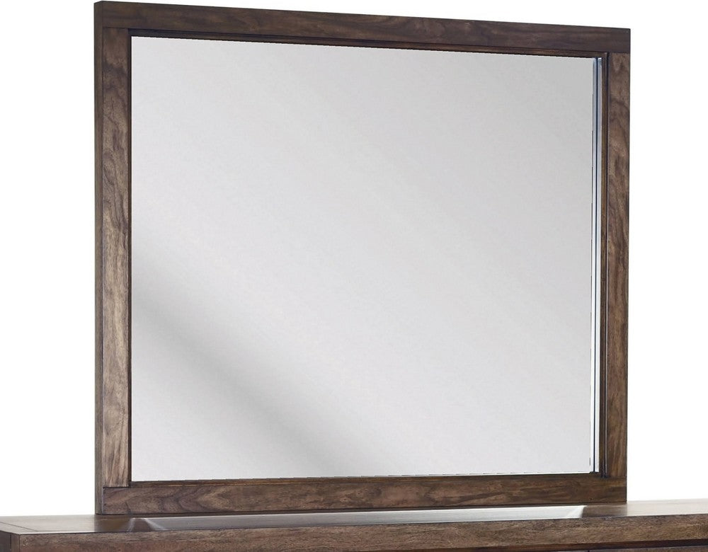 Modus Furniture - Boracay Beveled Glass Landscape Mirror in Wild Oats Brown - LWY683 view 1