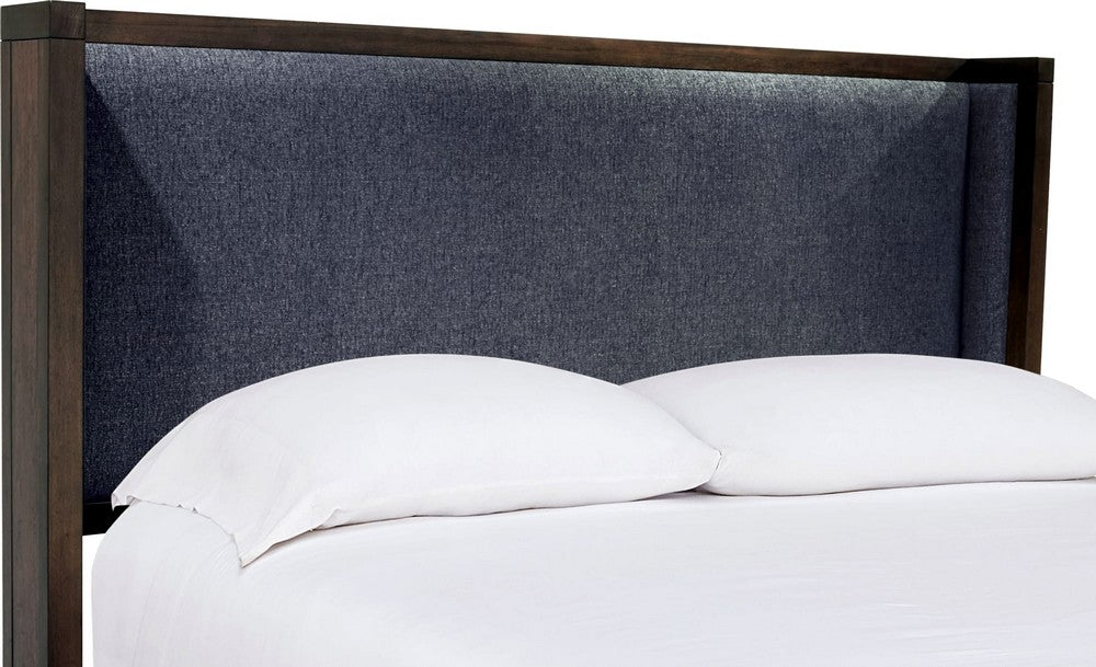 Modus Furniture - Boracay California King-size Upholstered Wingback Storage Bed in Wild Oats Brown - LWY6H6 view 6