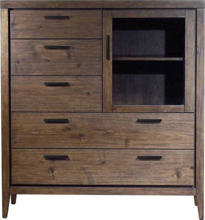 Modus Furniture - Boracay Five Drawer One Door Walnut Sweater Chest in Wild Oats Brown (2024) - LWY686A view 1