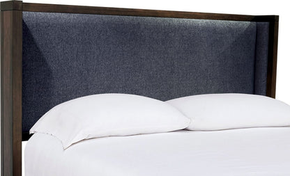 Modus Furniture - Boracay King-size Upholstered Wingback Storage Bed in Wild Oats Brown - LWY6H7 view 6