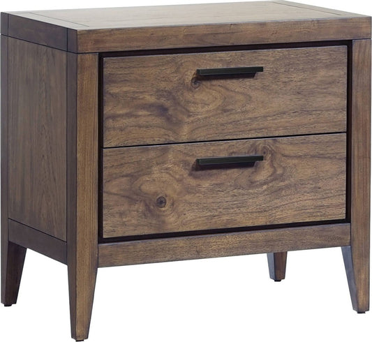 Modus Furniture - Boracay Two Drawer USB Charging Nightstand in Wild Oats Brown - LWY681 view 1