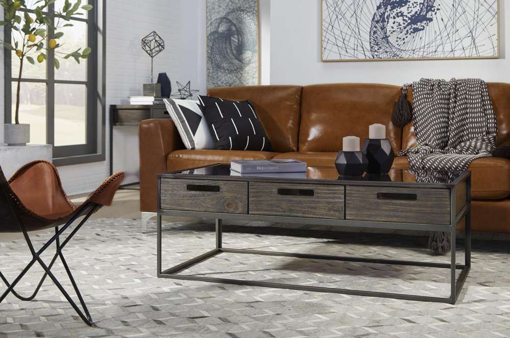 Modus Furniture - Bradley Three-Drawer Coffee Table in Chalet - 5Z8621_CLOSEOUT veiw 3