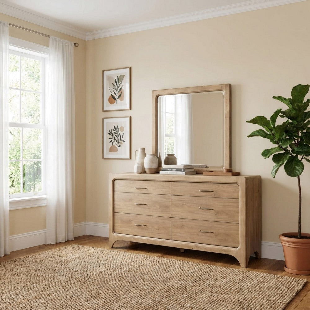 Modus Furniture - Brentwood Drs Mirror - Brioche - VV2K83 view 6