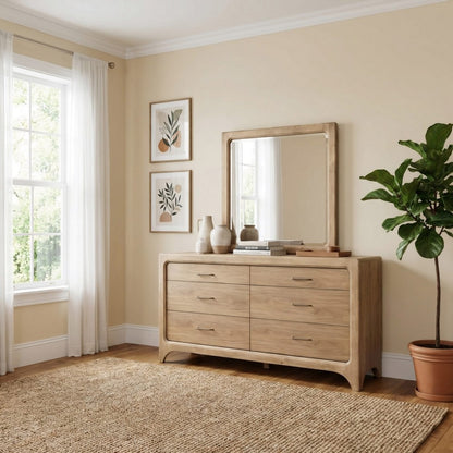 Modus Furniture - Brentwood Drs Mirror - Brioche - VV2K83 view 6