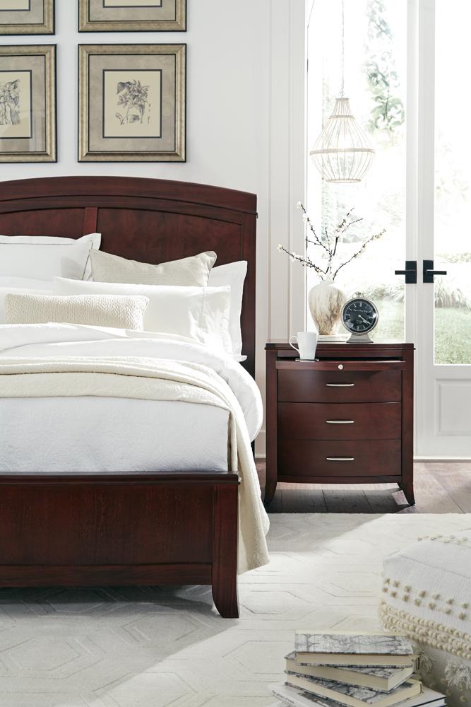 Modus Furniture - Brighton Charging Station Nightstand in Cinnamon - BR1581P veiw 2