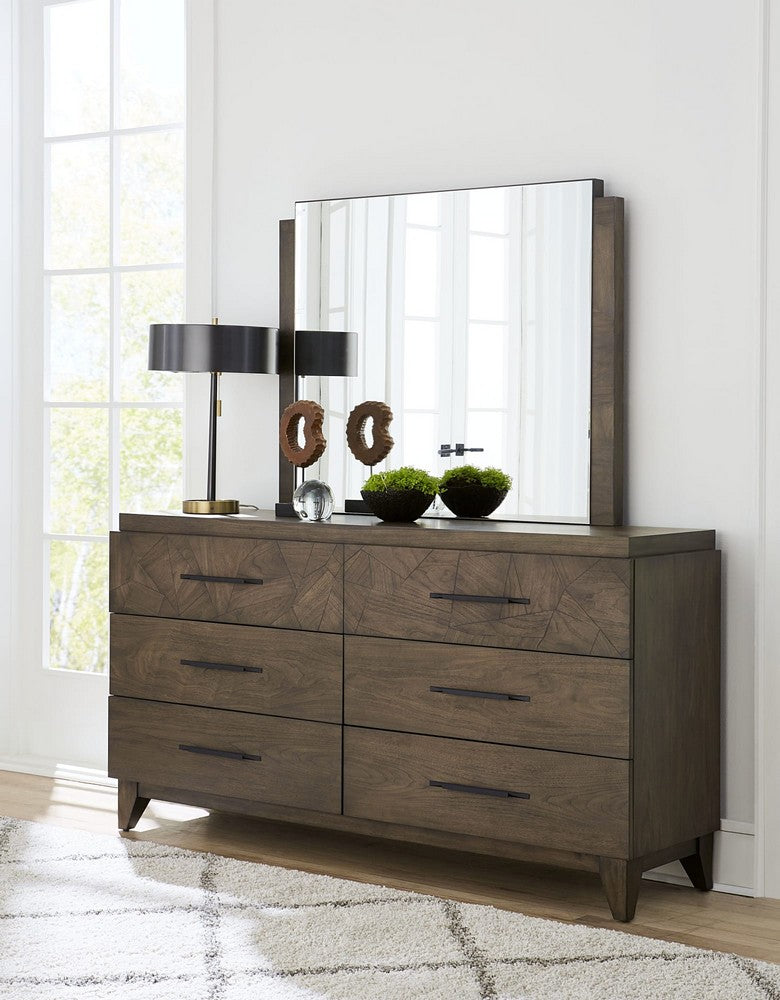 Modus Furniture - Broderick Dresser Mirror in Wild Oats Brown - EQY683 view 3