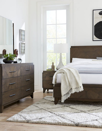 Modus Furniture - Broderick Panel Bed in Wild Oats Brown - EQY6A5 view 4