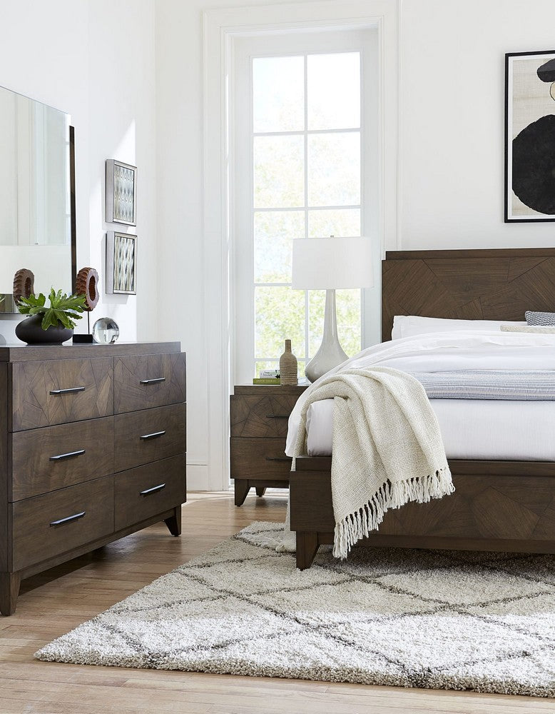 Modus Furniture - Broderick Panel Bed in Wild Oats Brown - EQY6A6 view 4