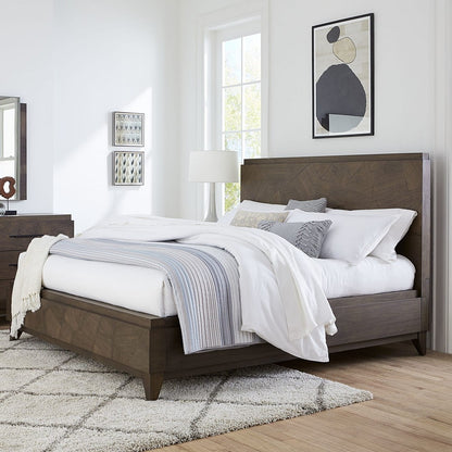 Modus Furniture - Broderick Panel Bed in Wild Oats Brown - EQY6A7 view 5