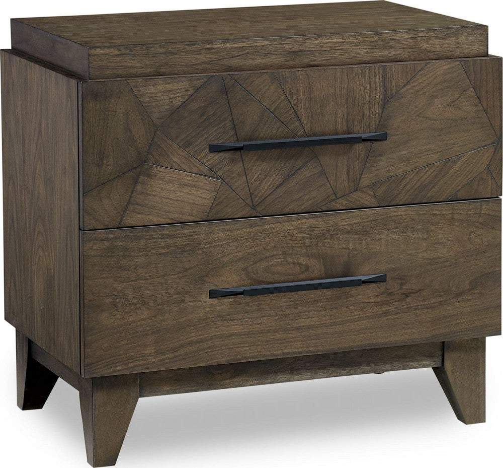 Modus Furniture - Broderick Two-Drawer Nightstand in Wild Oats Brown - EQY681 view 1