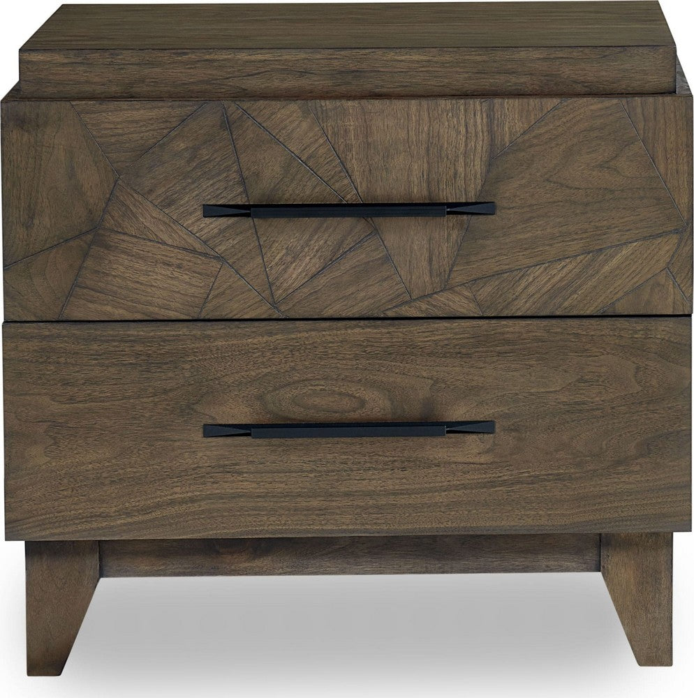 Modus Furniture - Broderick Two-Drawer Nightstand in Wild Oats Brown - EQY681 view 2