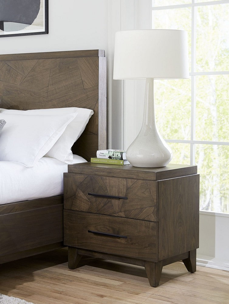 Modus Furniture - Broderick Two-Drawer Nightstand in Wild Oats Brown - EQY681 view 4