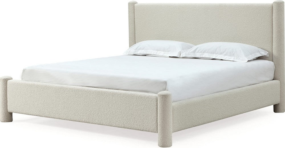 Modus Furniture - Burke Full-size Upholstered Platform Bed in Cottage Cheese Boucle - MQMZH4 view 1